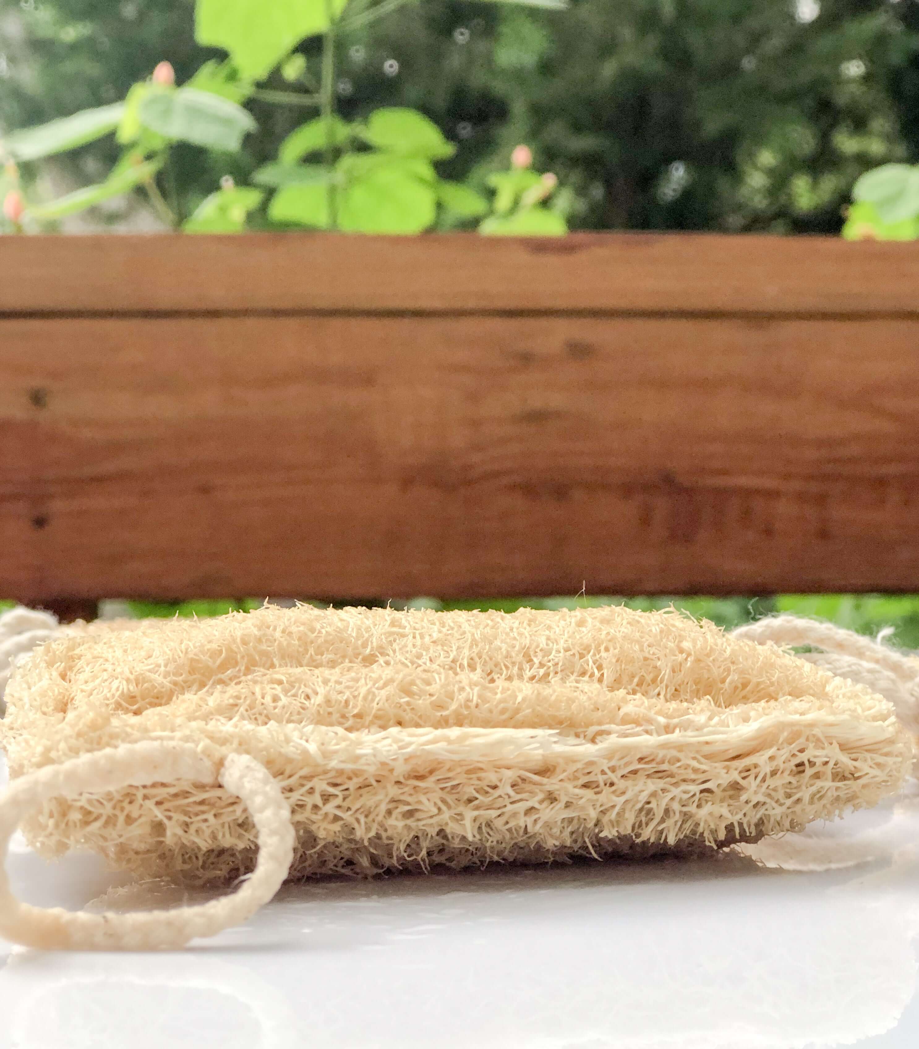 Natural Loofah Exfoliating Sponge (4 Pack) + Natural Loofah Kitchen Sponge  (3 Pack) - Loofah Exfoliating Body Scrubber - Natural Sponges for Dishes 