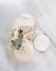 20 Extra Soft Reusable Hemp Makeup Pads in Cotton Wash Bag