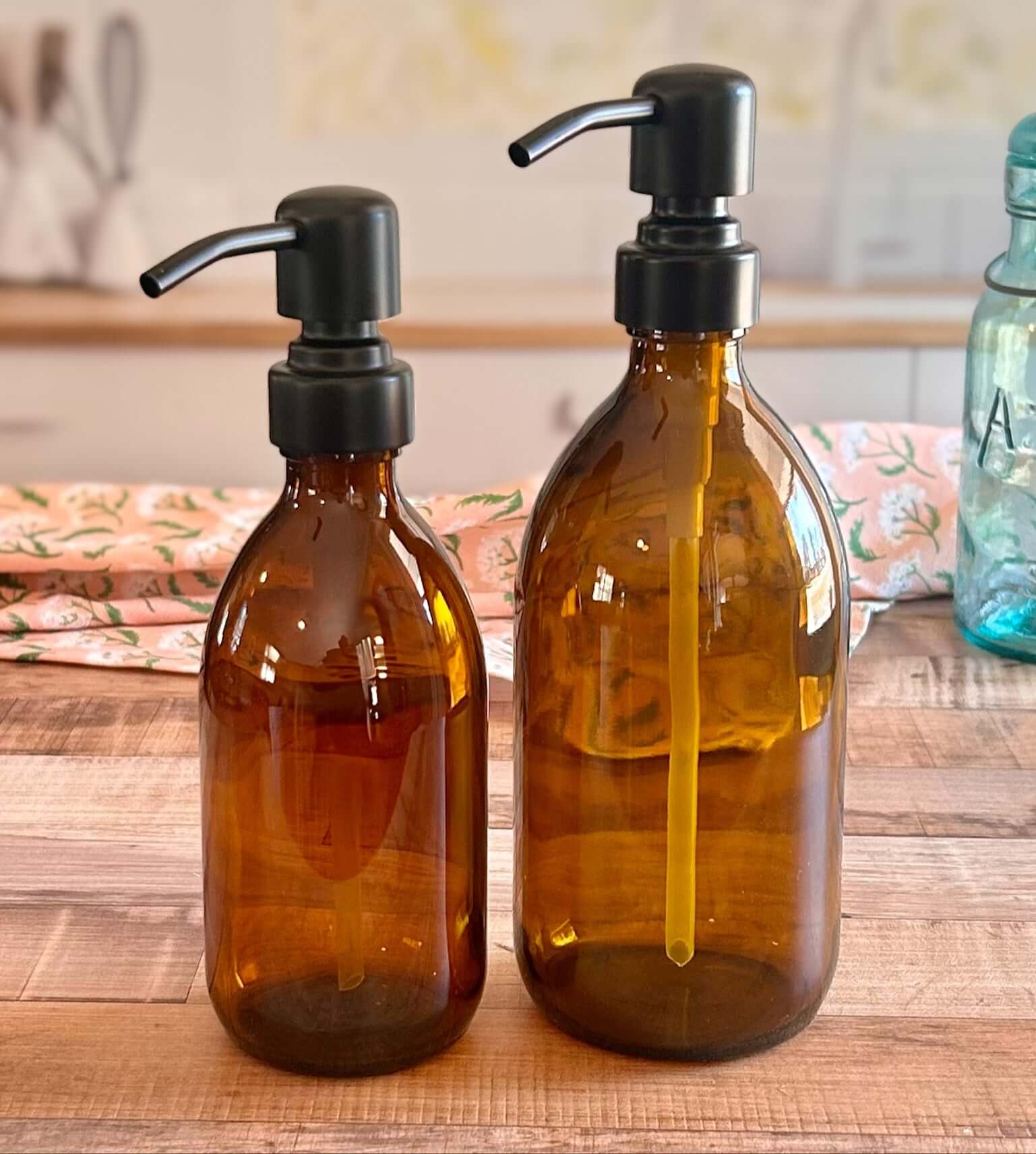 Amber Boston Bottle Soap & Lotion Pump | Henflower