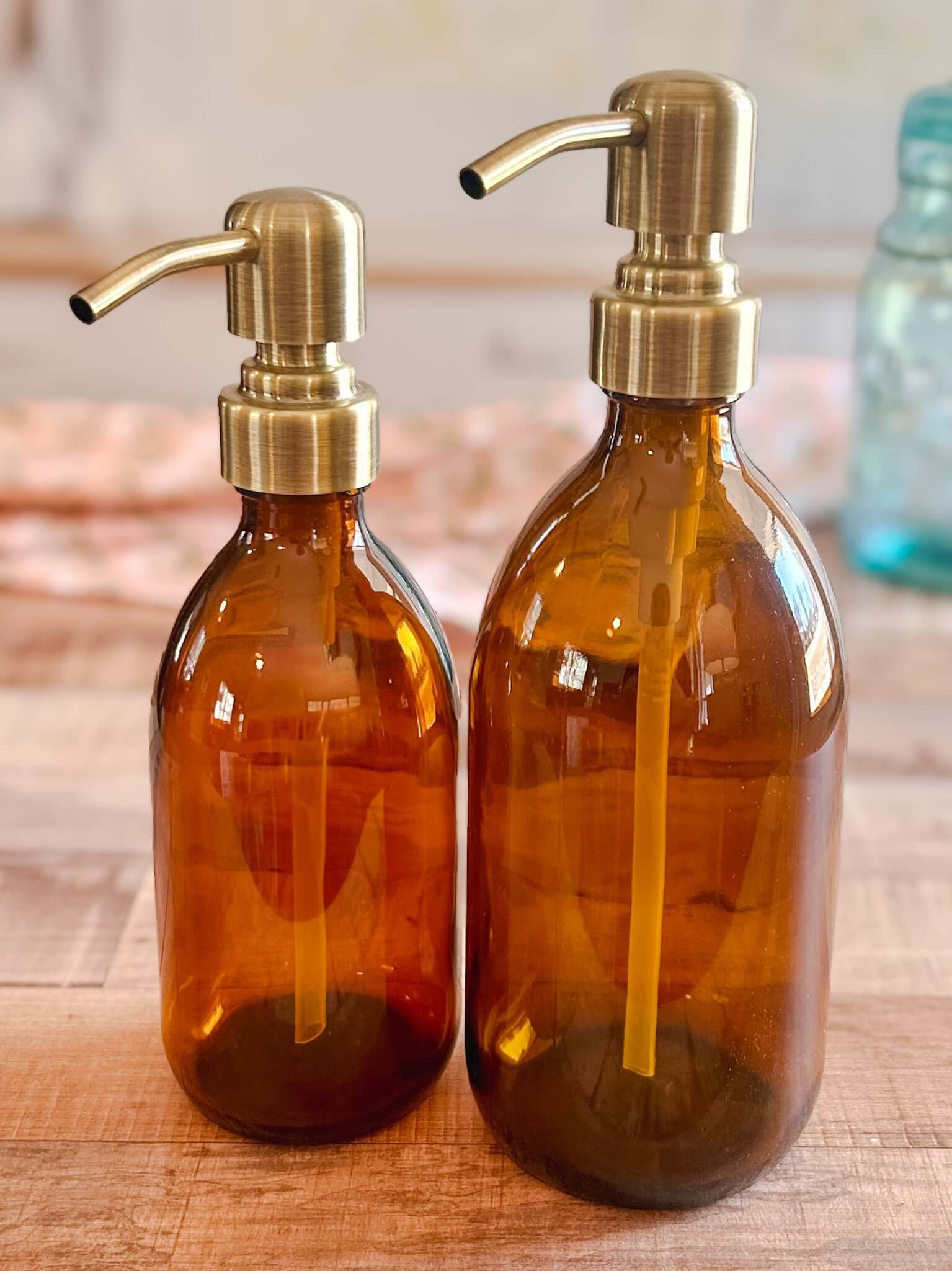 Amber Boston Bottle Soap & Lotion Pump | Henflower