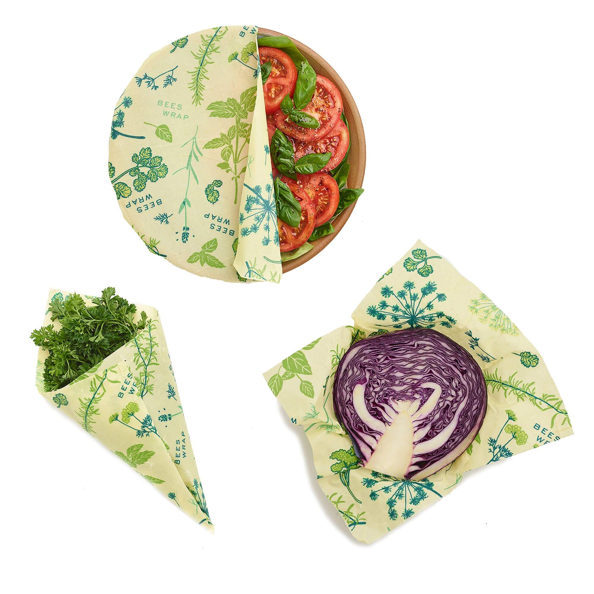 Bee's Wrap®: Assorted 3 Pack - Herb Garden, Plant Based Wax