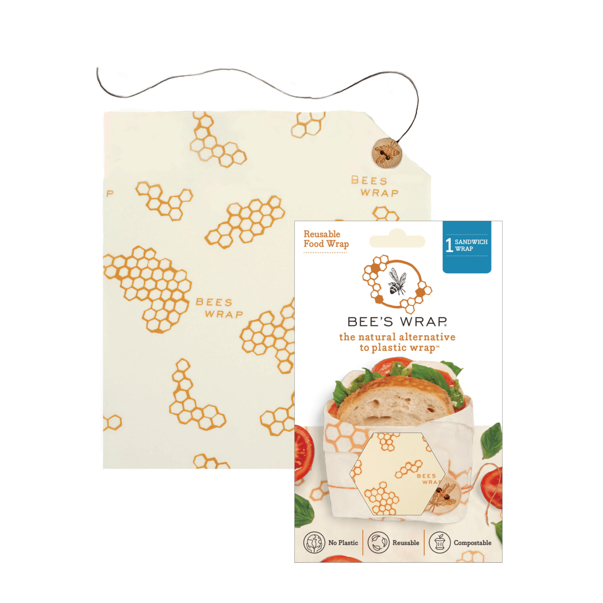 Bee's Wrap®: Sandwich Wrap - Honeycomb