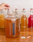 Complete Kombucha Brewing Starter Kit With 1 Gallon Brew Jar