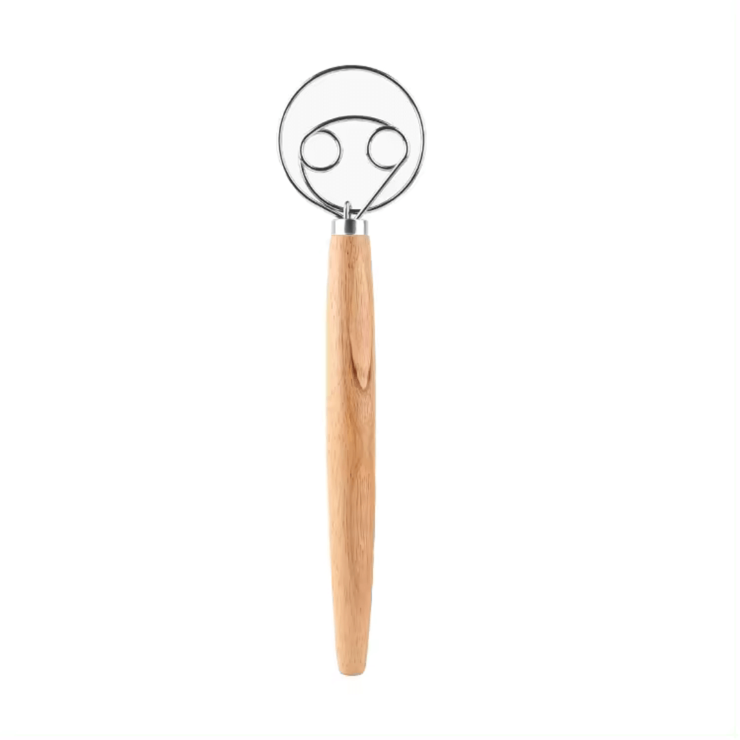 Wooden Handle Dough Whisk | Henflower