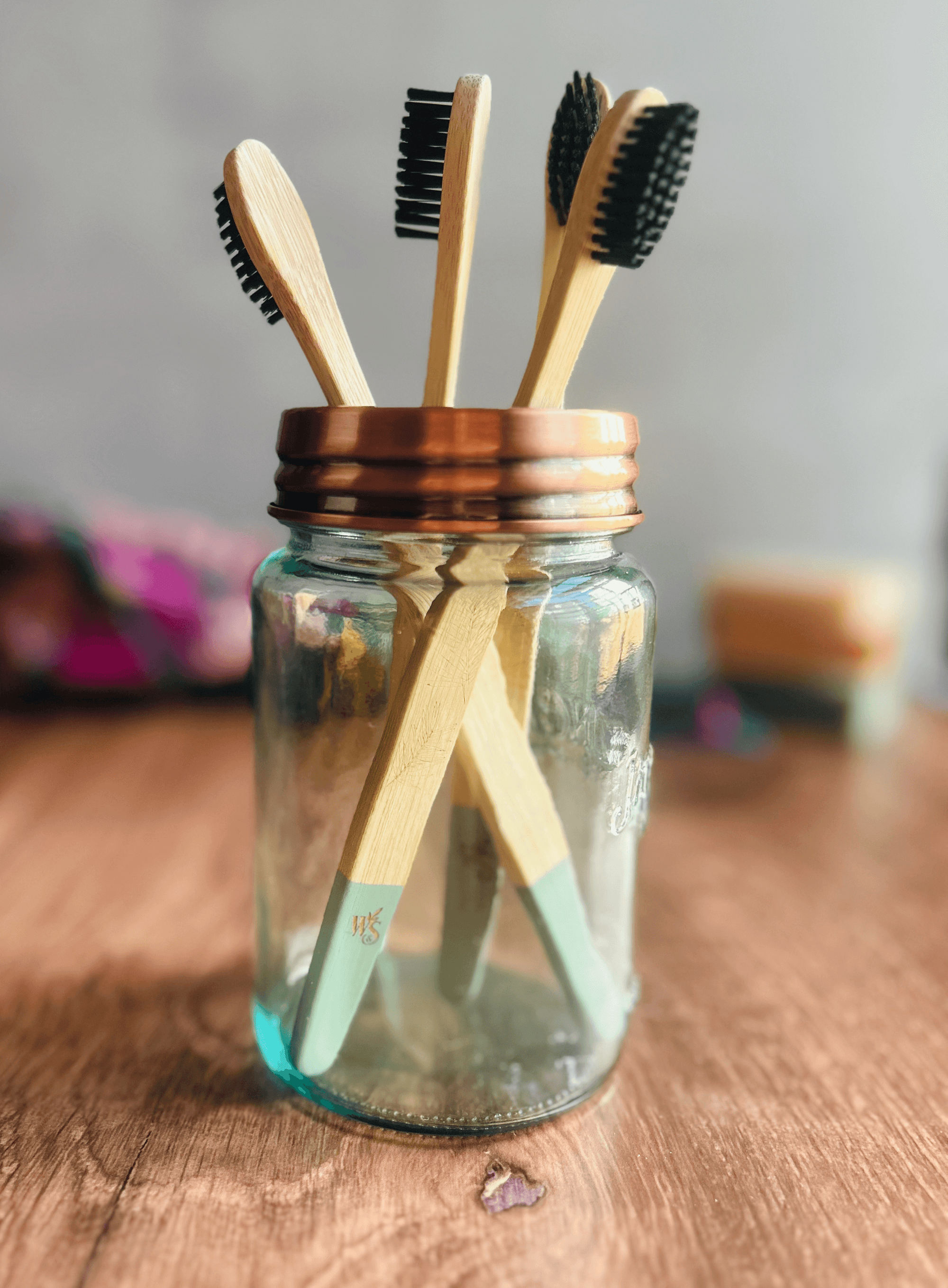 Decorative Stainless Steel Mason Jar Toothbrush Holder Lid