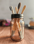 Decorative Stainless Steel Mason Jar Toothbrush Holder Lid | Henflower