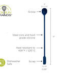 Dual Sided Silicone Mason Jar Scraper & Spoon
