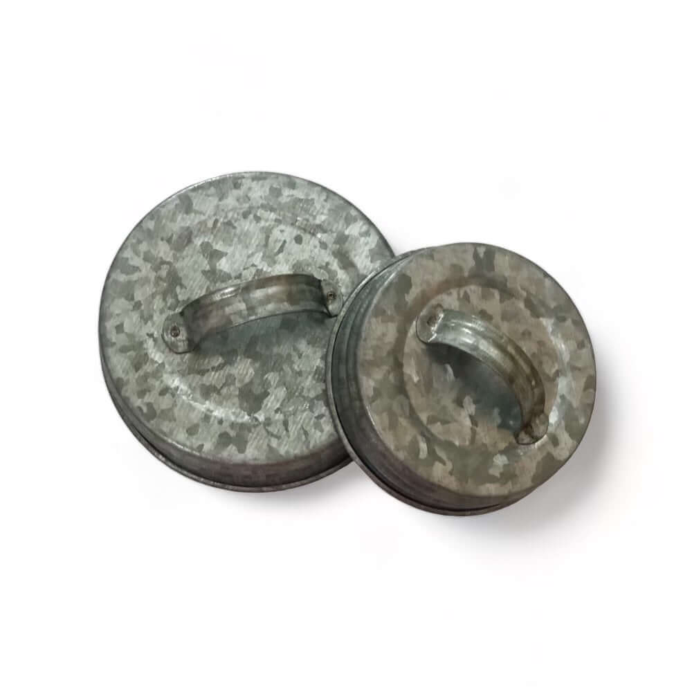 Galvanized Vintage Style Decorative Mason Jar Lid | Henflower