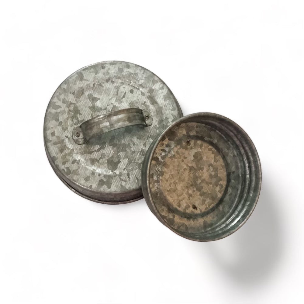 Galvanized Vintage Reproduction Lids for Mason, Ball, Canning Jars (4 Pack, Regular Mouth)