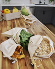 Reusable Cotton Muslin Bulk Bag Set for Dry Bulk Goods | Me Mother Earth