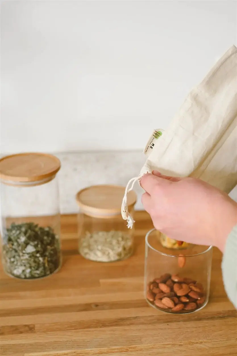 Reusable Cotton Muslin Bulk Bag Set for Dry Bulk Goods | Me Mother Earth