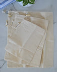 Reusable Cotton Muslin Bulk Bag Set for Dry Bulk Goods | Me Mother Earth