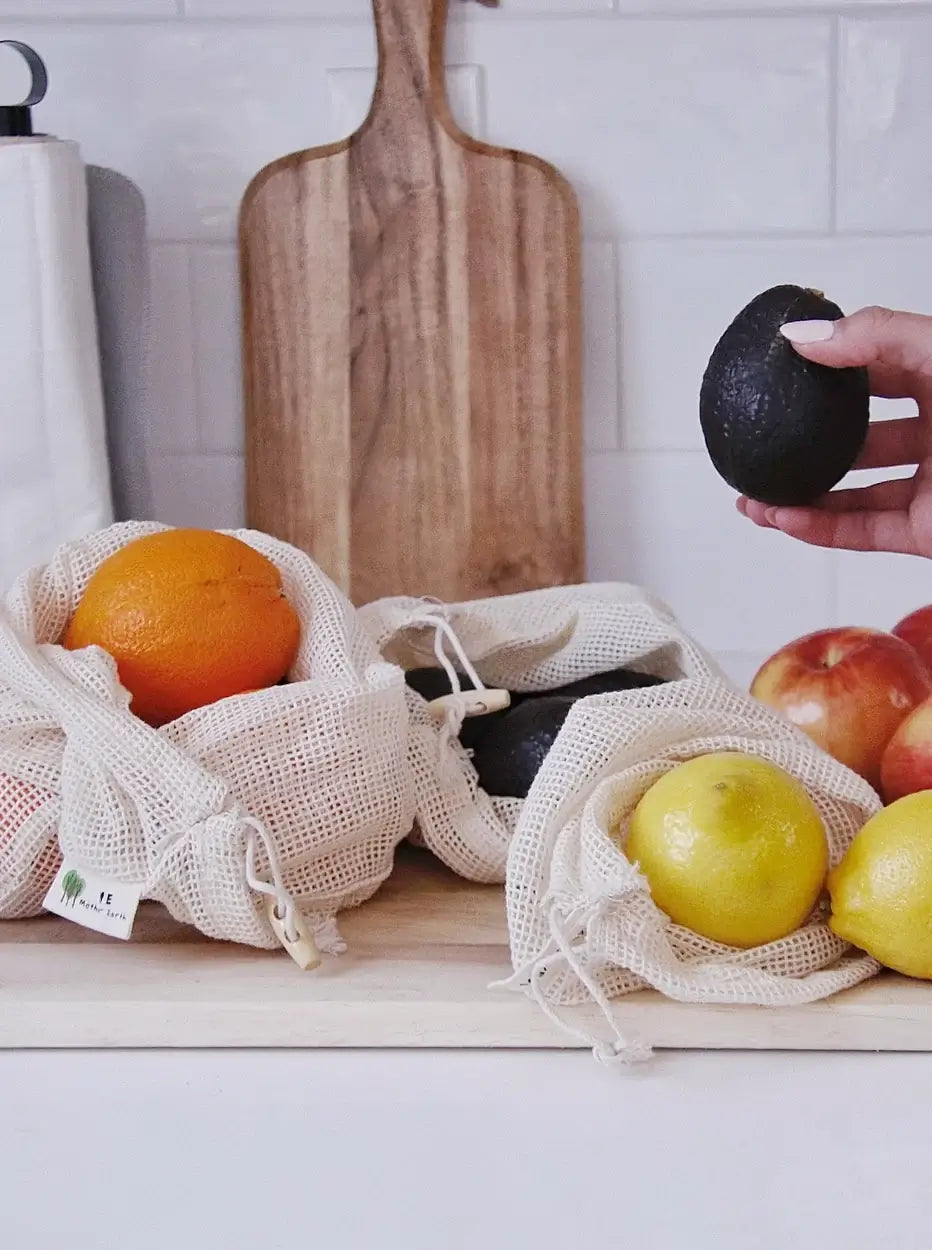 Reusable Cotton Mesh Produce Bags - Multipurpose Storage | Me Mother Earth