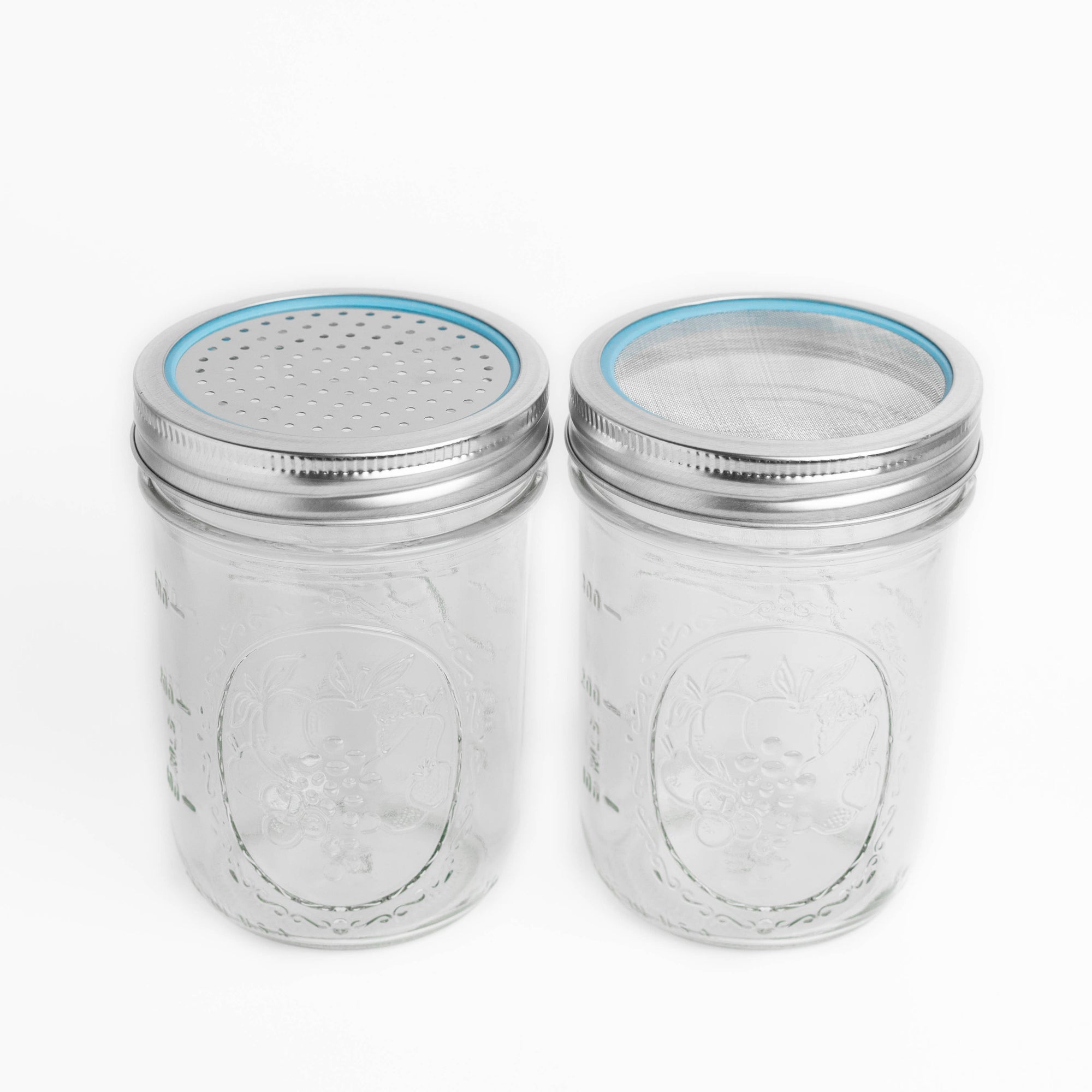 Stainless Steel Flour Sifter & Sugar Shaker Lid Insert for Mason Jars (Wide Mouth)