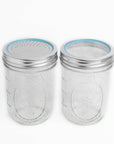 Stainless Steel Flour Sifter & Sugar Shaker Lid Insert for Mason Jars (Wide Mouth)