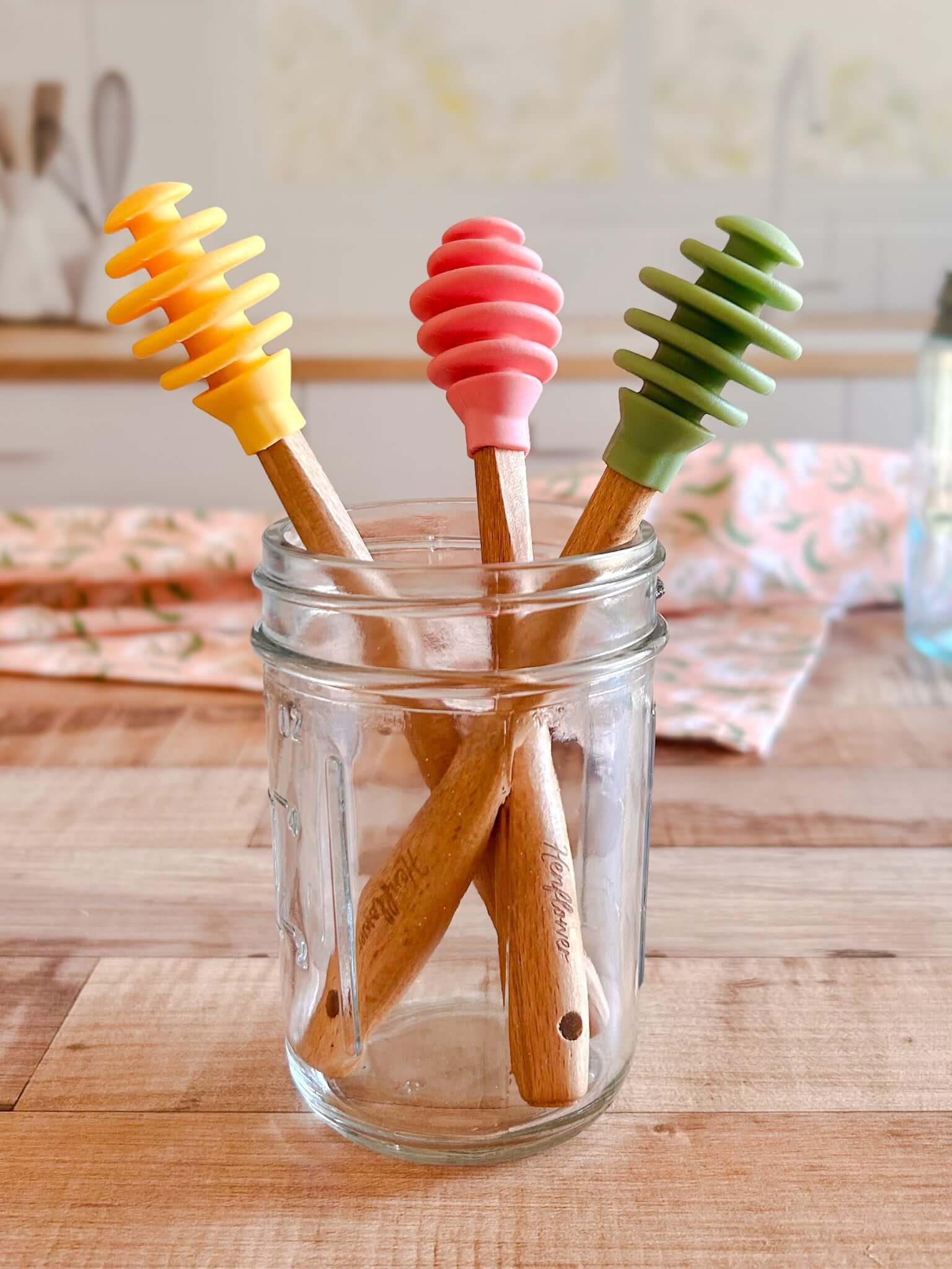 Colorful Silicone Honey Dippers - Set of 3