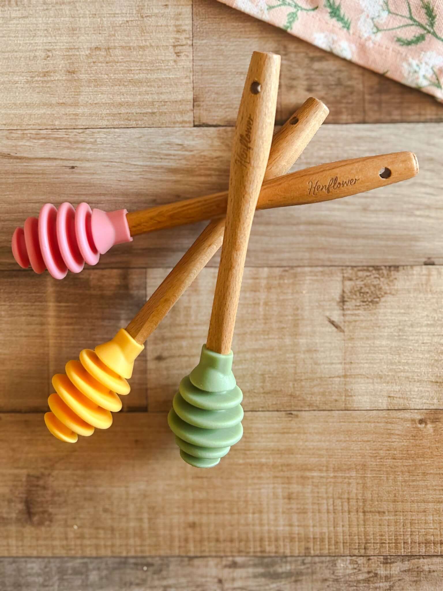 Colorful Silicone Honey Dippers - Set of 3