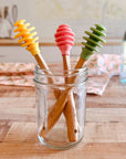 Colorful Silicone Honey Dippers - Set of 3