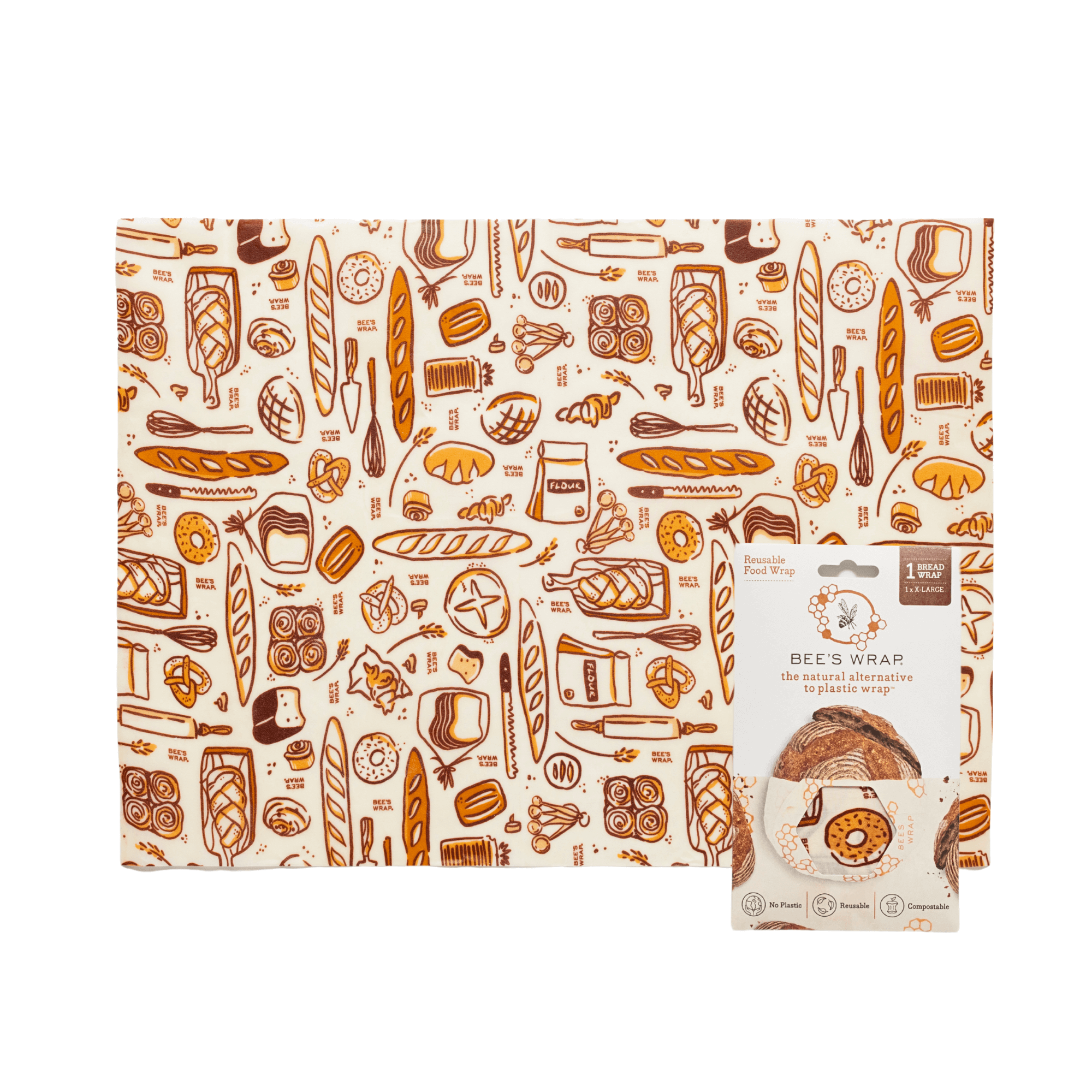 Bakery Lane Beeswax Bread Wrap – XL Size | Bee's Wrap
