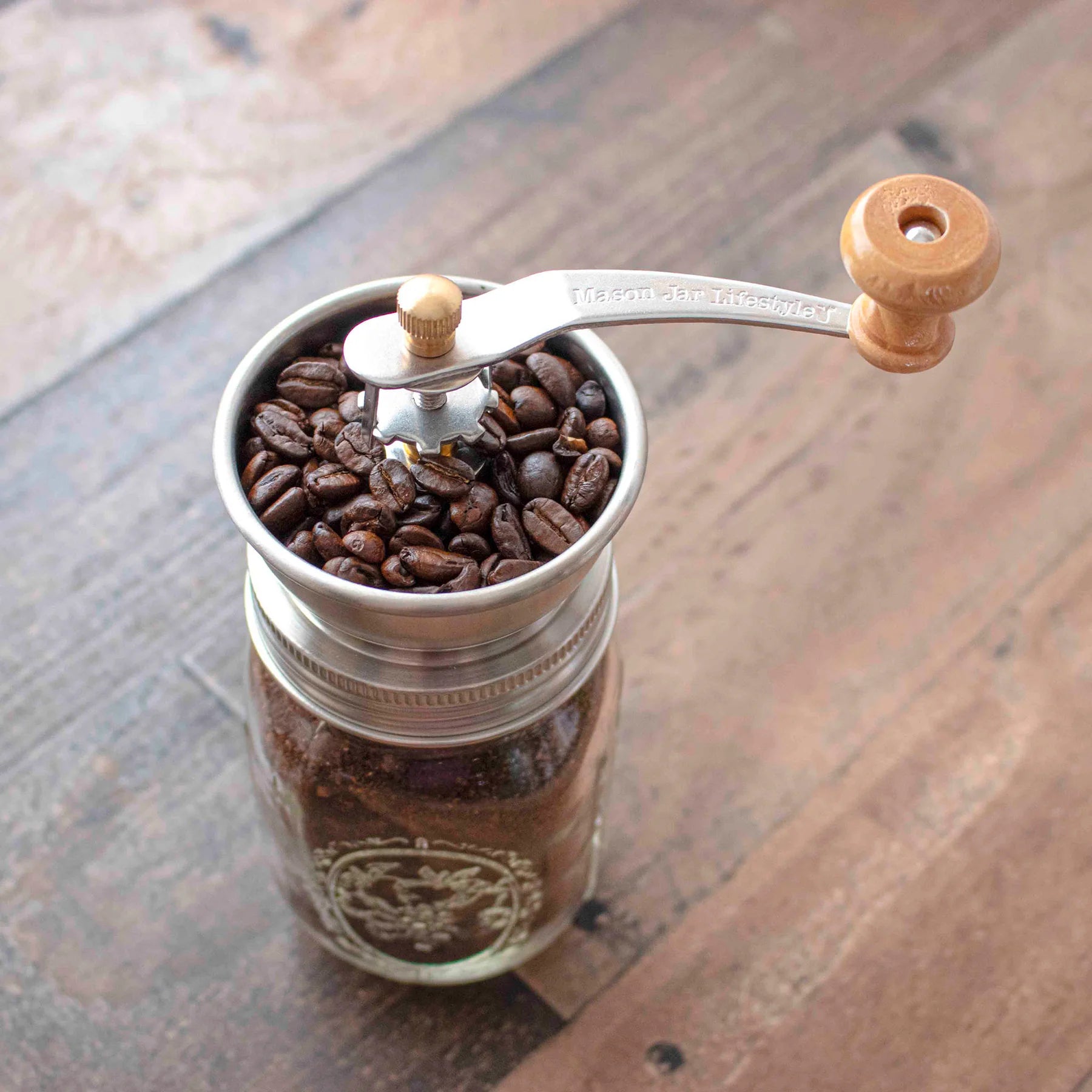 Rust-Proof Coffee, Spice, & Salt Grinder Lid for Mason Jars | Henflower