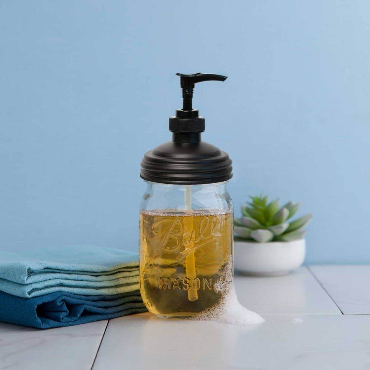 reCAP® BPA Free Plastic Soap Dispenser Lid for Mason Jars | reCAP Mason Jars