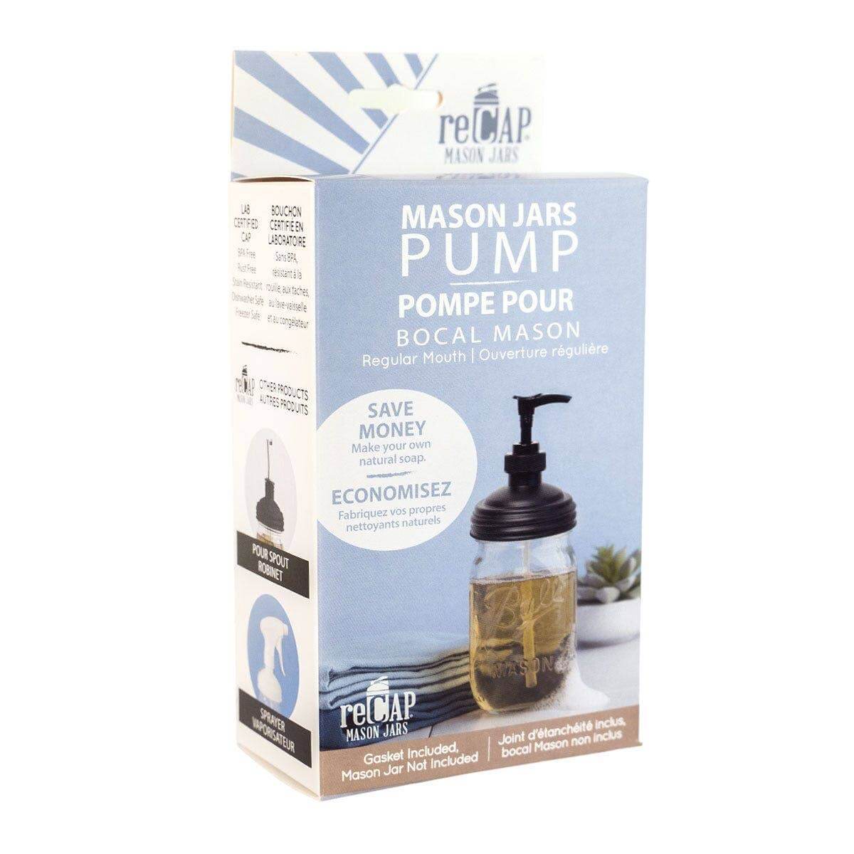 reCAP® BPA Free Plastic Soap Dispenser Lid for Mason Jars | reCAP Mason Jars