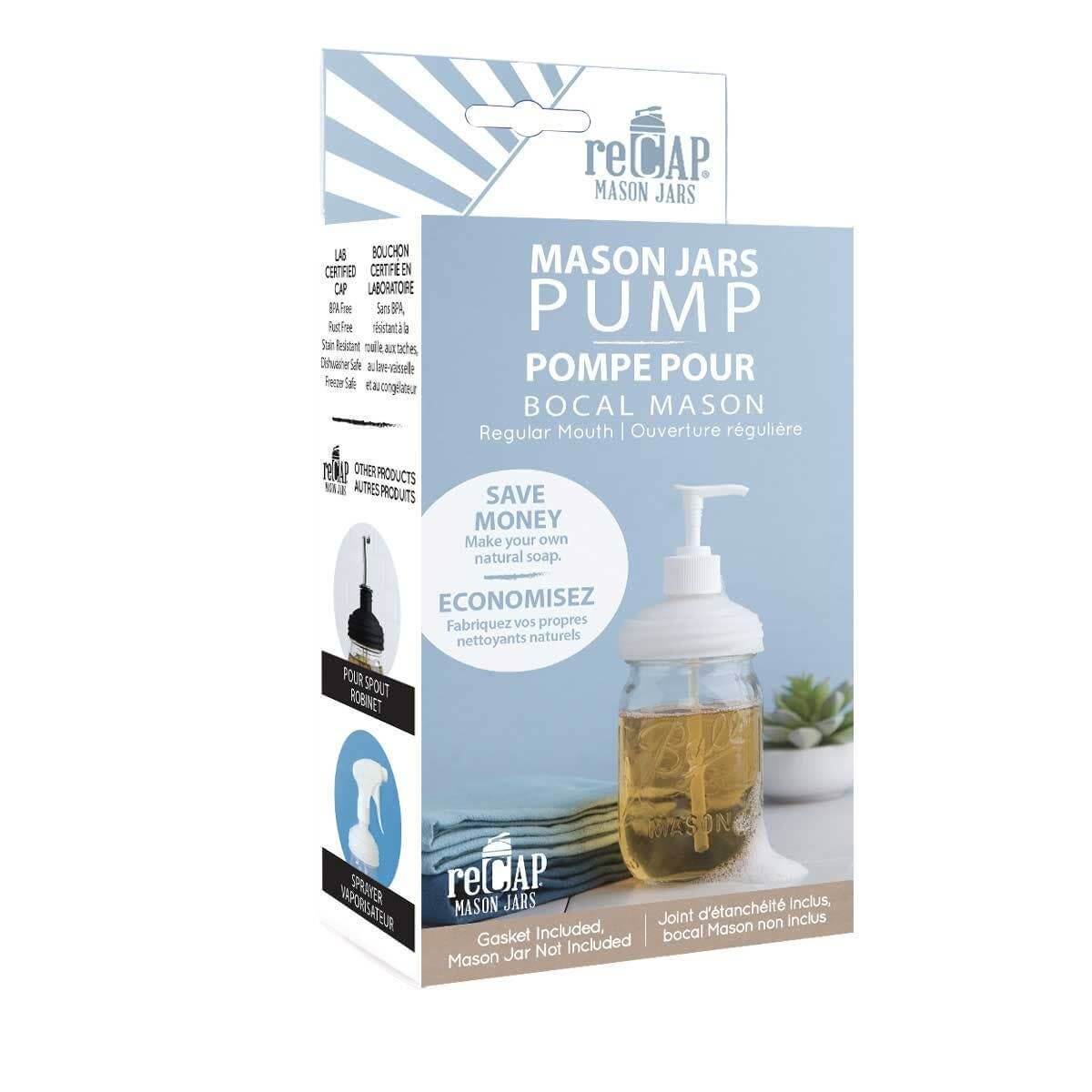 reCAP® BPA Free Plastic Soap Dispenser Lid for Mason Jars | reCAP Mason Jars