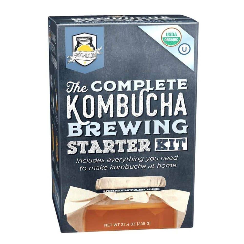 Complete Kombucha Brewing Starter Kit With 1 Gallon Brew Jar
