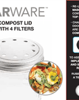 Compost Lid Insert for Wide Mouth Mason Jars (Ring/Jar Not Included) | Jarware