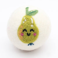 Hand Felted Wool Dryer Balls - Set of 3 Happy Fruits