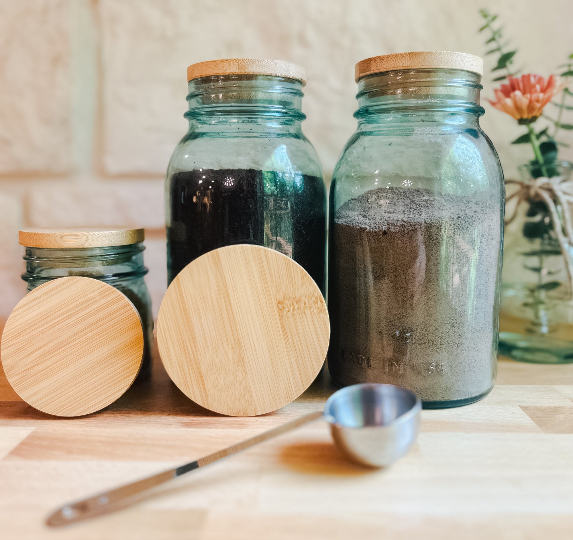 Bamboo Jar Lid Singles for Regular or Wide Mouth Jars