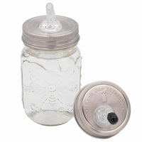 Liquor/Infusion Pour Spout Stainless Steel Lid for Mason Jars (Regular or Wide Mouth)