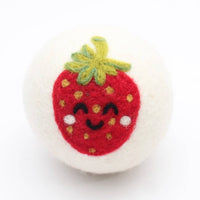 Hand Felted Wool Dryer Balls - Set of 3 Happy Fruits