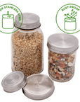 Stainless Steel Mason Jar Storage Lids w/Silicone Insert