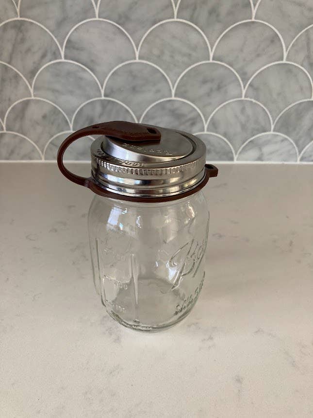 PopTop Sealable Stainless Steel Drinking Lid for Mason Jars (Regular Mouth)