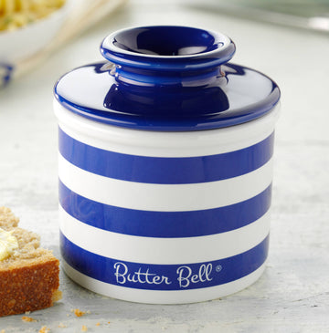 The Original Butter Bell® Crock - Nautical Blue Stripes