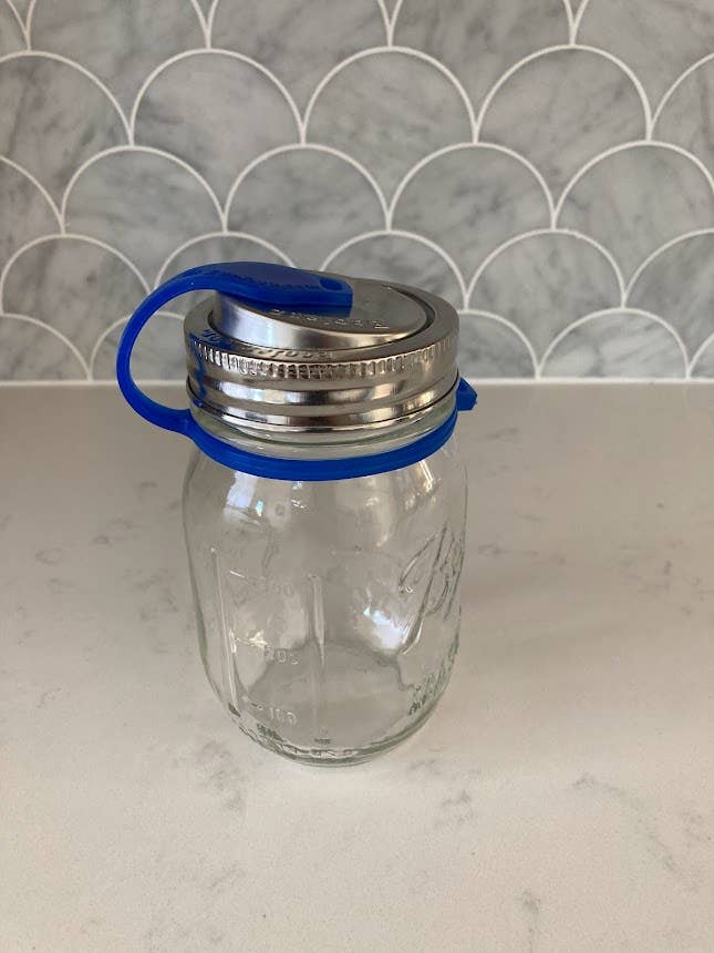 PopTop Sealable Stainless Steel Drinking Lid for Mason Jars (Regular Mouth)