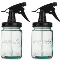 Blue Recycled Glass Mason Jar Sprayer - Two-Pack
