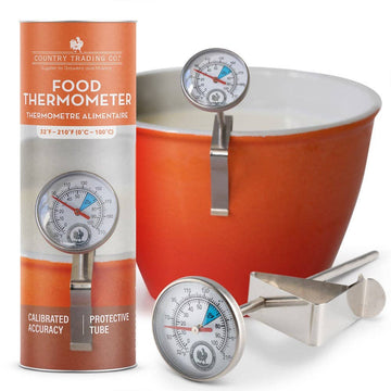 Country Trading Co. - Food Thermometer with Protective Tube - No Batteries