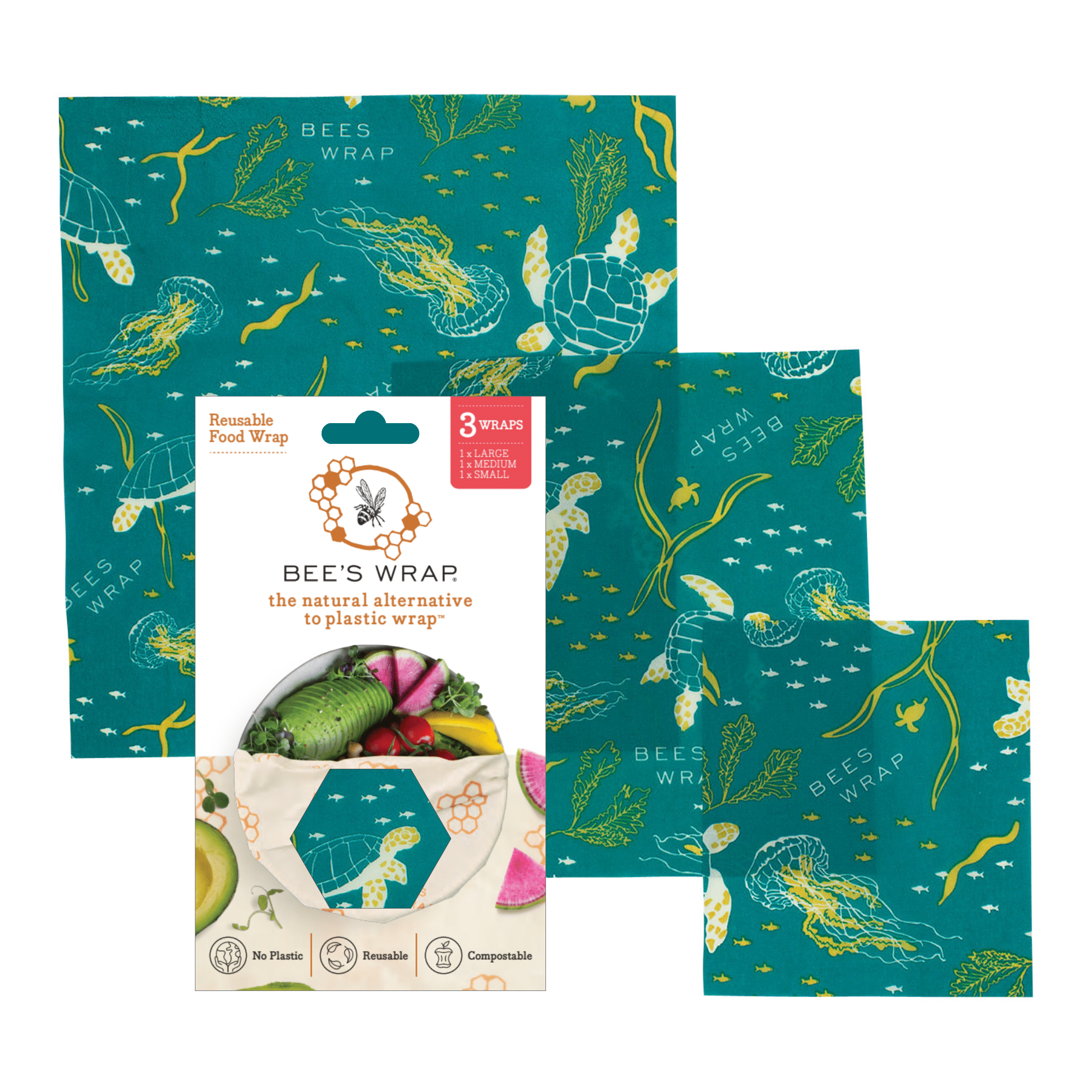 Bee&#39;s Wrap®: Assorted 3 Pack - Oceans