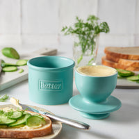 The Original Butter Bell® Crock - Cafe Matte Aqua