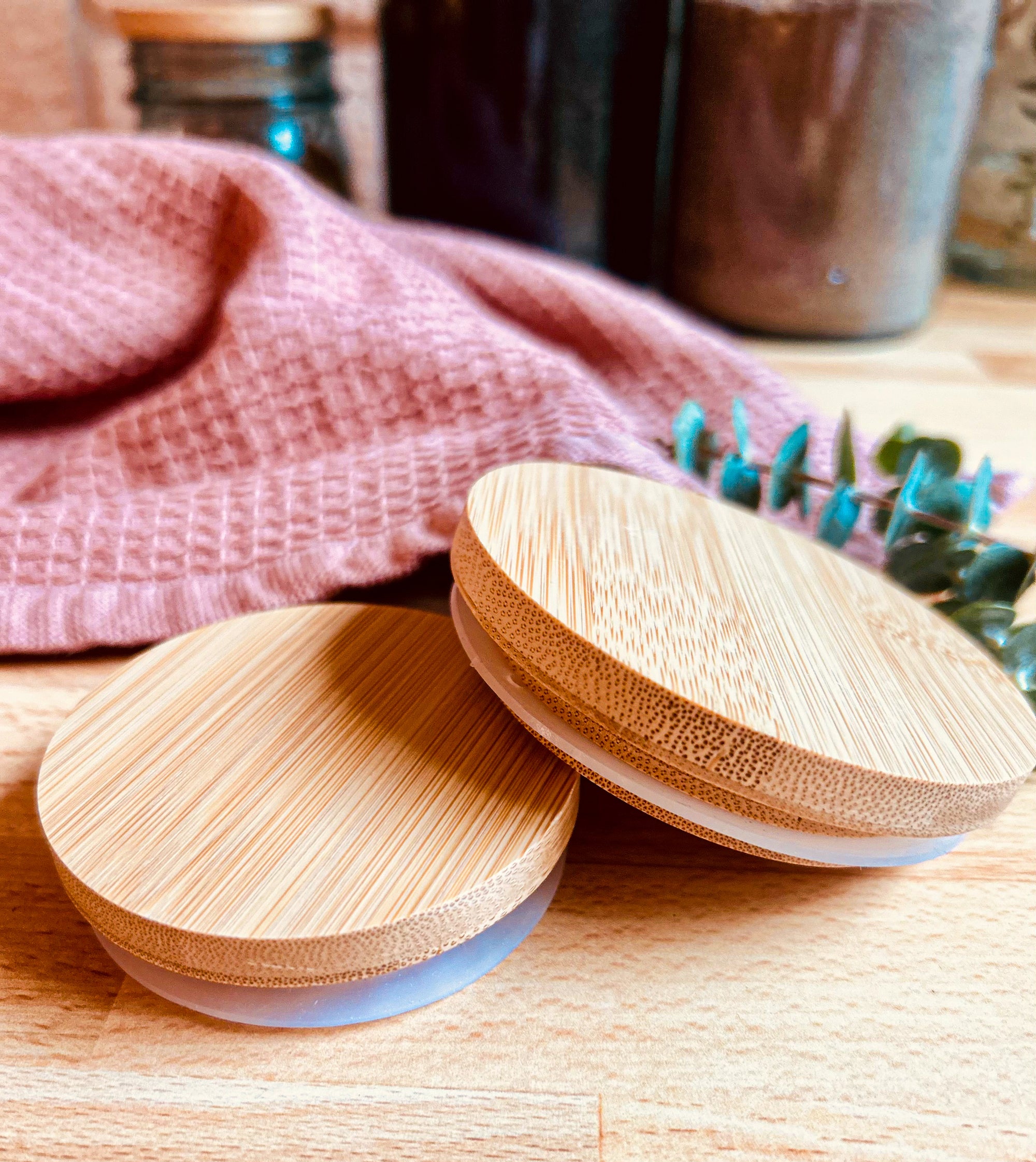 Bamboo Jar Lid Singles for Regular or Wide Mouth Jars