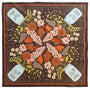 Dark Brown, Teal, Pink, Cream, & Orange Mason Jar Bandana