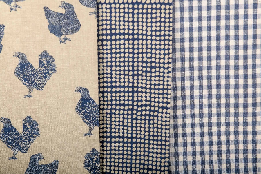 Henrietta Chicken Print Recycled Cotton Tea Towel Set of 3