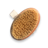 Beechwood and Sisal Dry Body Brush with Canvas Strap