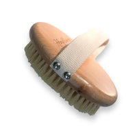 Beechwood and Sisal Dry Body Brush with Canvas Strap