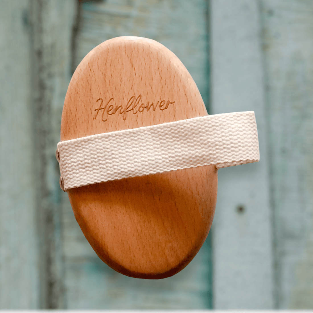 Beechwood and Sisal Dry Body Brush with Canvas Strap