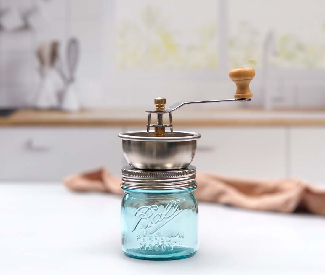 Rust-Proof Coffee, Spice, & Salt Grinder Lid for Mason Jars