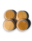 Bamboo Lids for Oui, La Fermiere Yogurt Jars - Set of 4