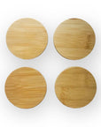 Bamboo Lids for Oui, La Fermiere Yogurt Jars - Set of 4